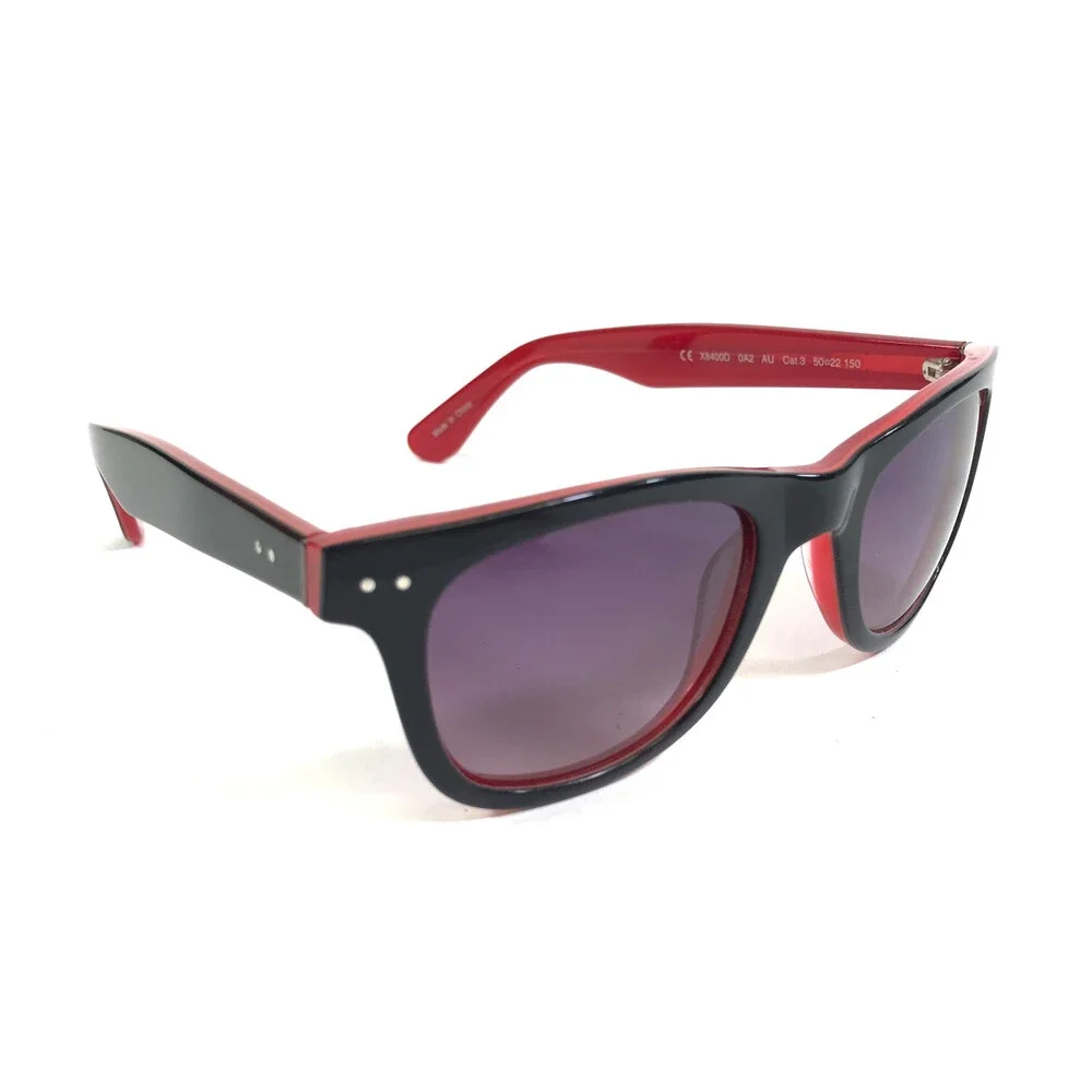 Polaroid Sunglasses X8400D 0A2 Black Red Frames with Purple Gradient Lenses
